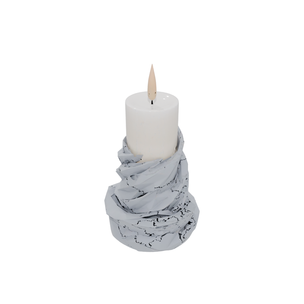 Low-Poly Spiral Candle Holder