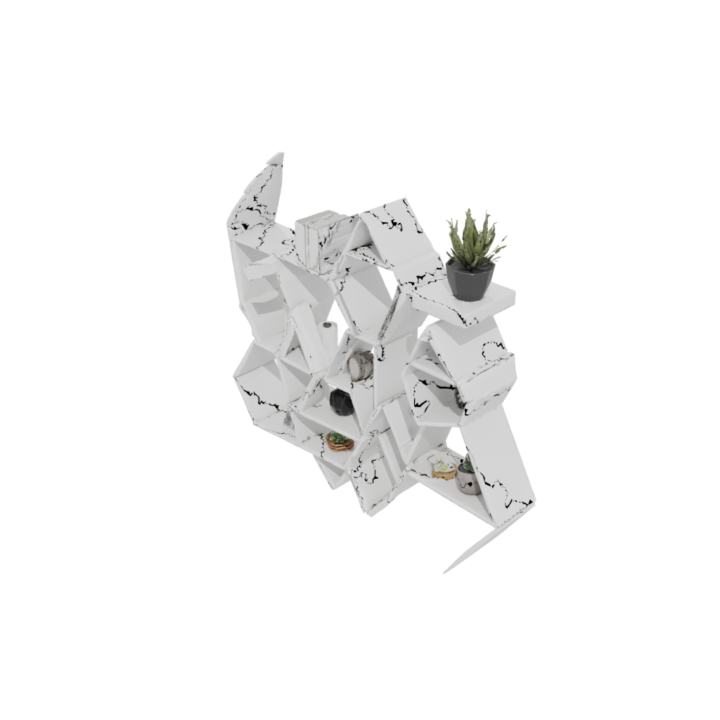 Low-Poly Wall-Mounted Organizer
