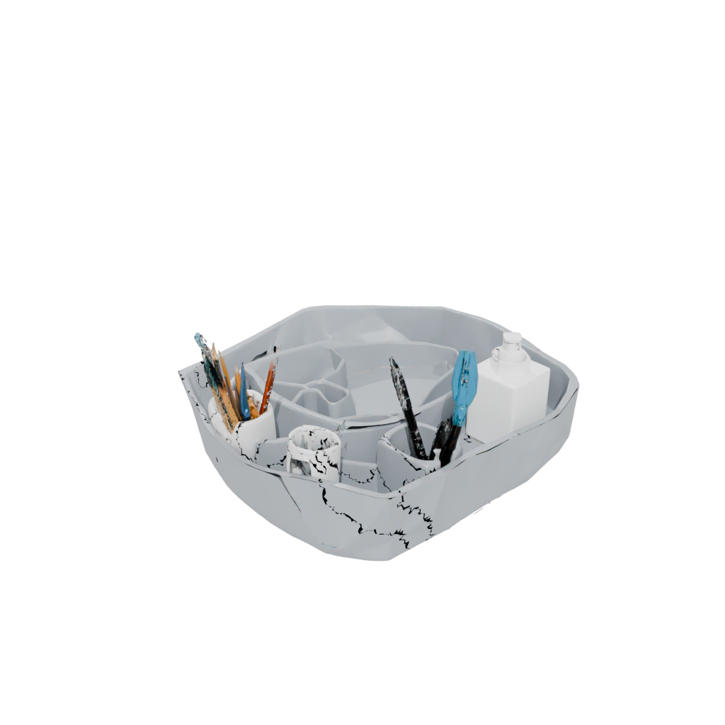 Low-Poly Organic Desk Tidy Tray