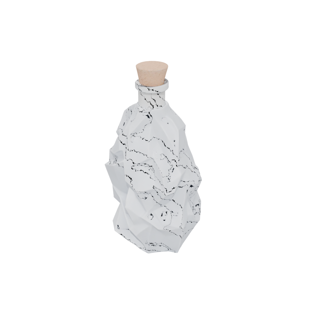 Low-Poly Organic Diffuser Bottle Sleeve — home decor 3D print model, STL