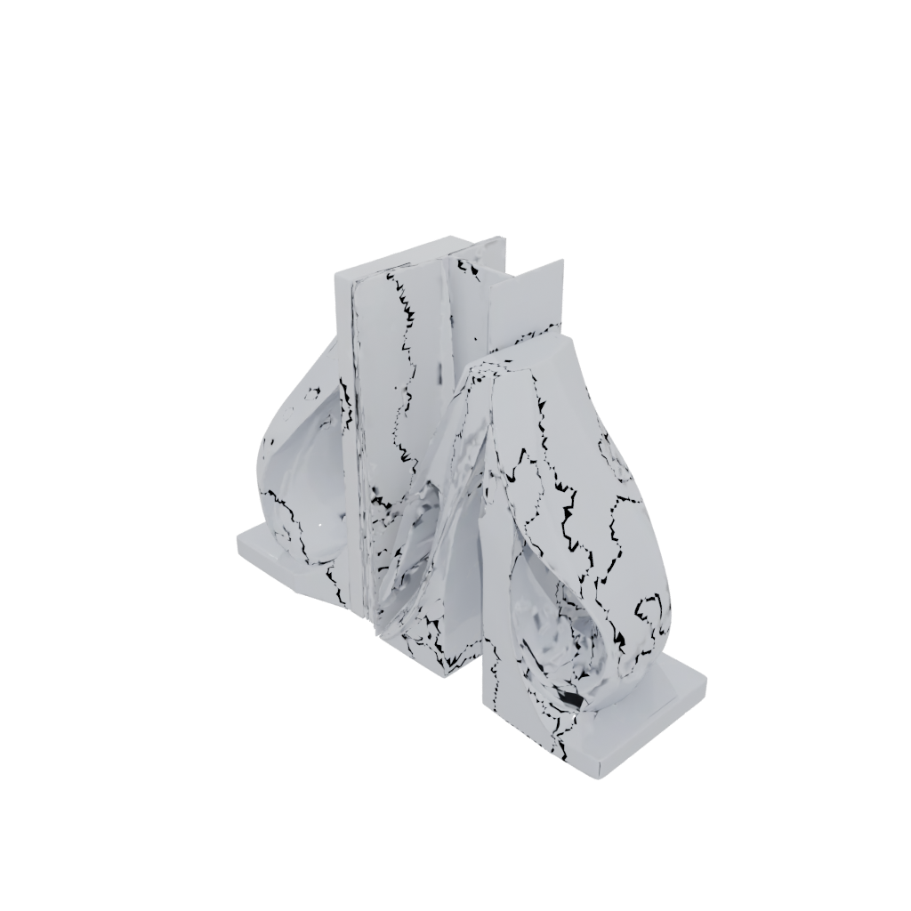 Low-Poly Organic Geometric Bookends