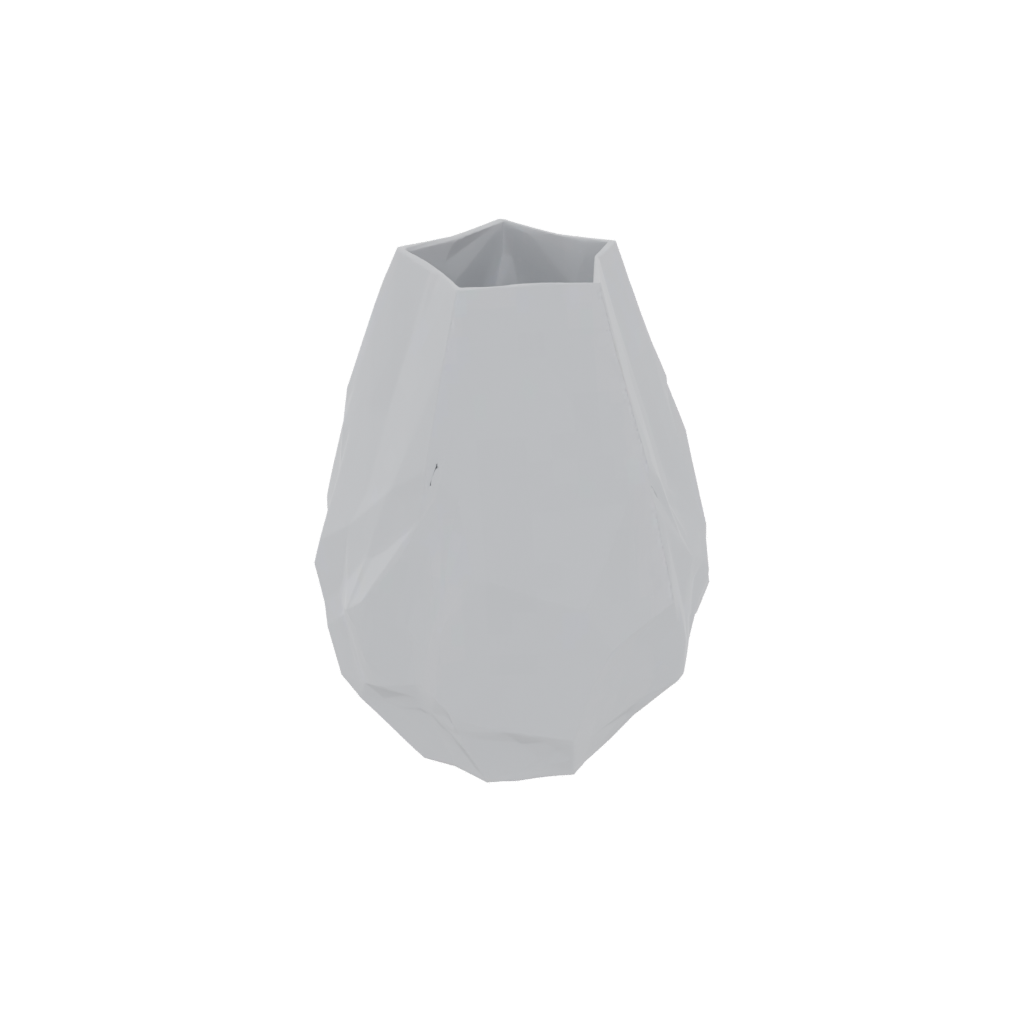 Low-Poly Organic Geometric Faceted Vase