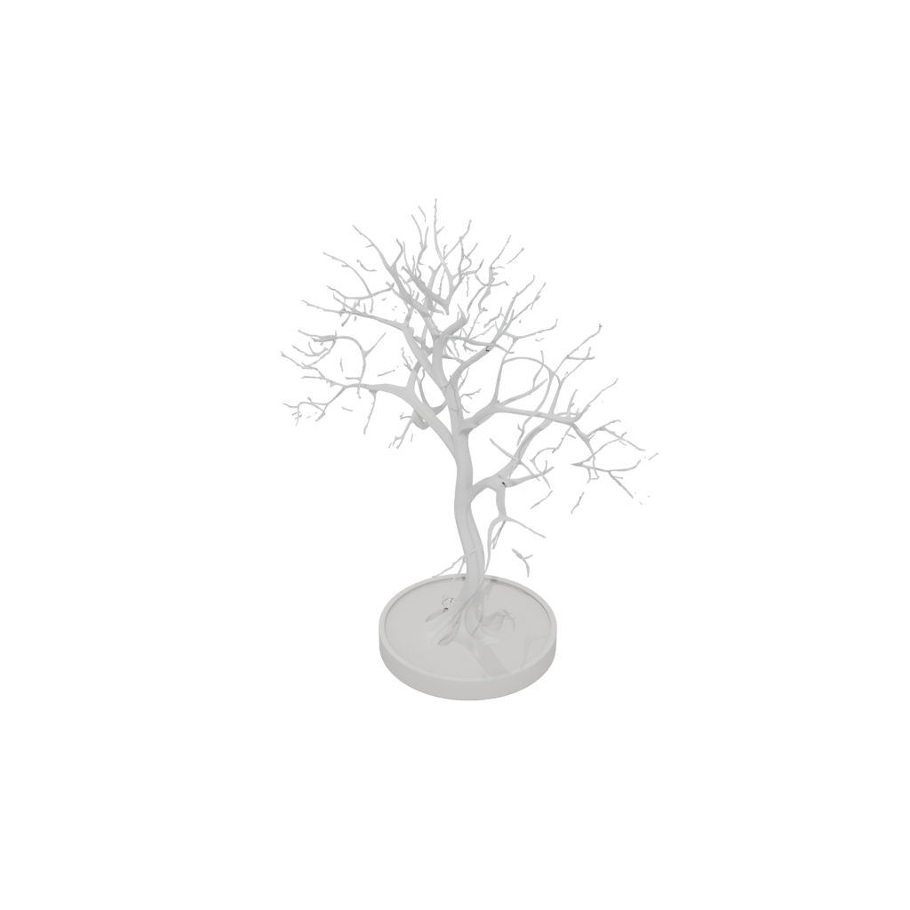 Low-Poly Organic Jewelry Tree Stand