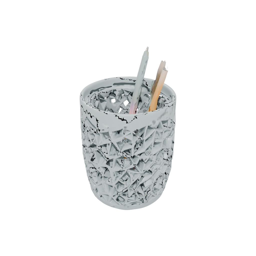 Low-Poly Organic Lattice Pencil Cup