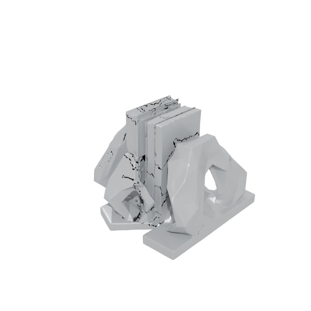 Low-Poly Organic Low-Poly Bookend Pair
