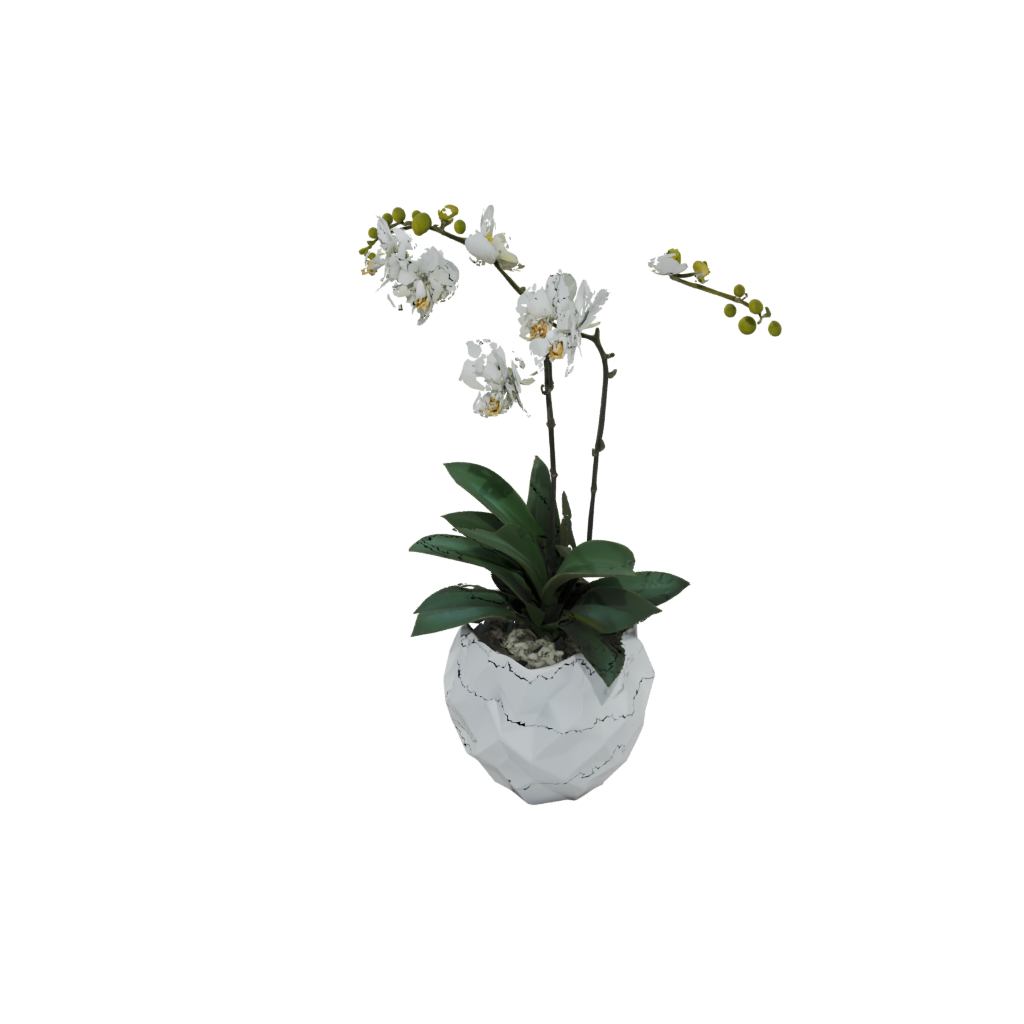 Low-Poly Organic Orchid Pot With Drainage