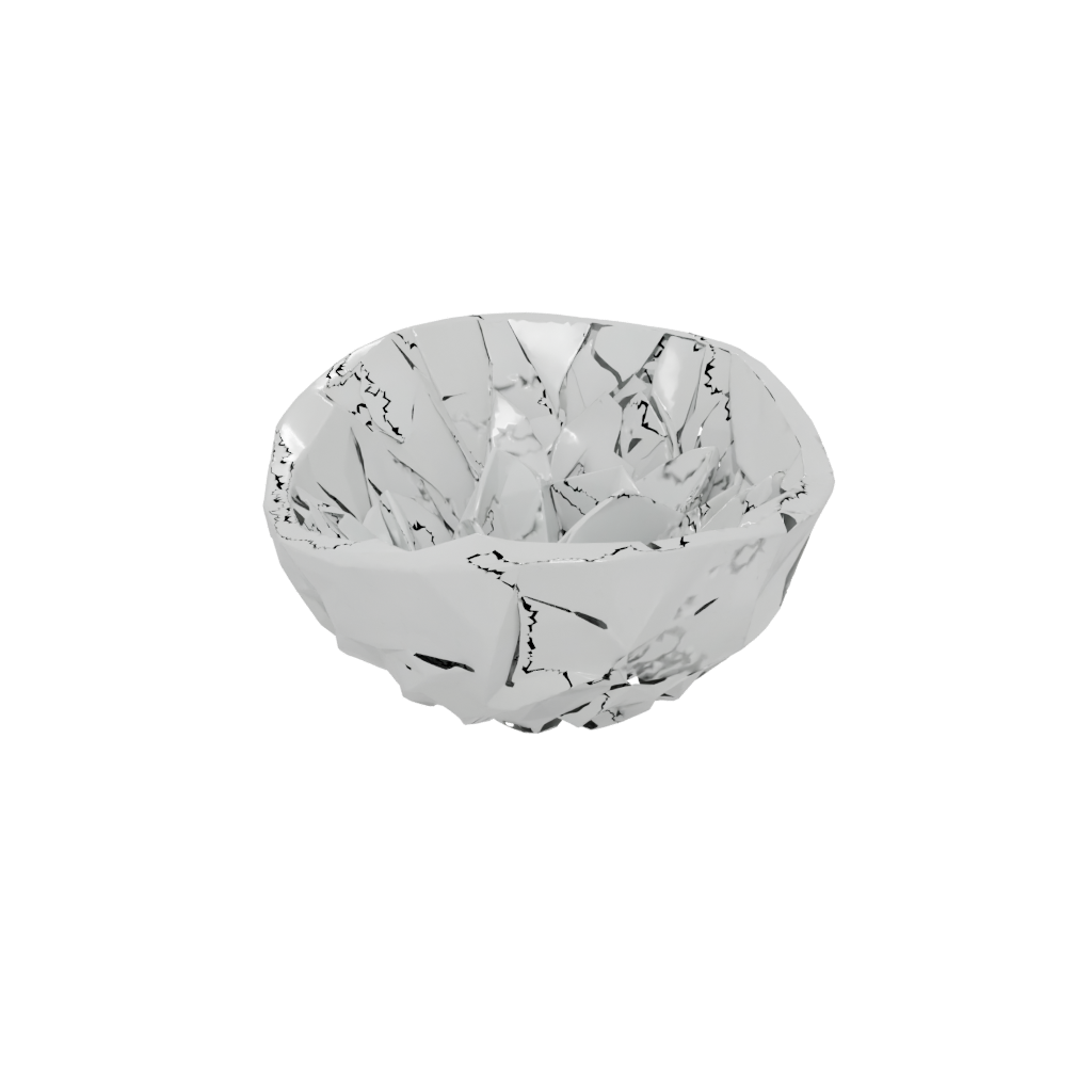 Low-Poly Organic Potpourri Bowl — home decor 3D print model, STL