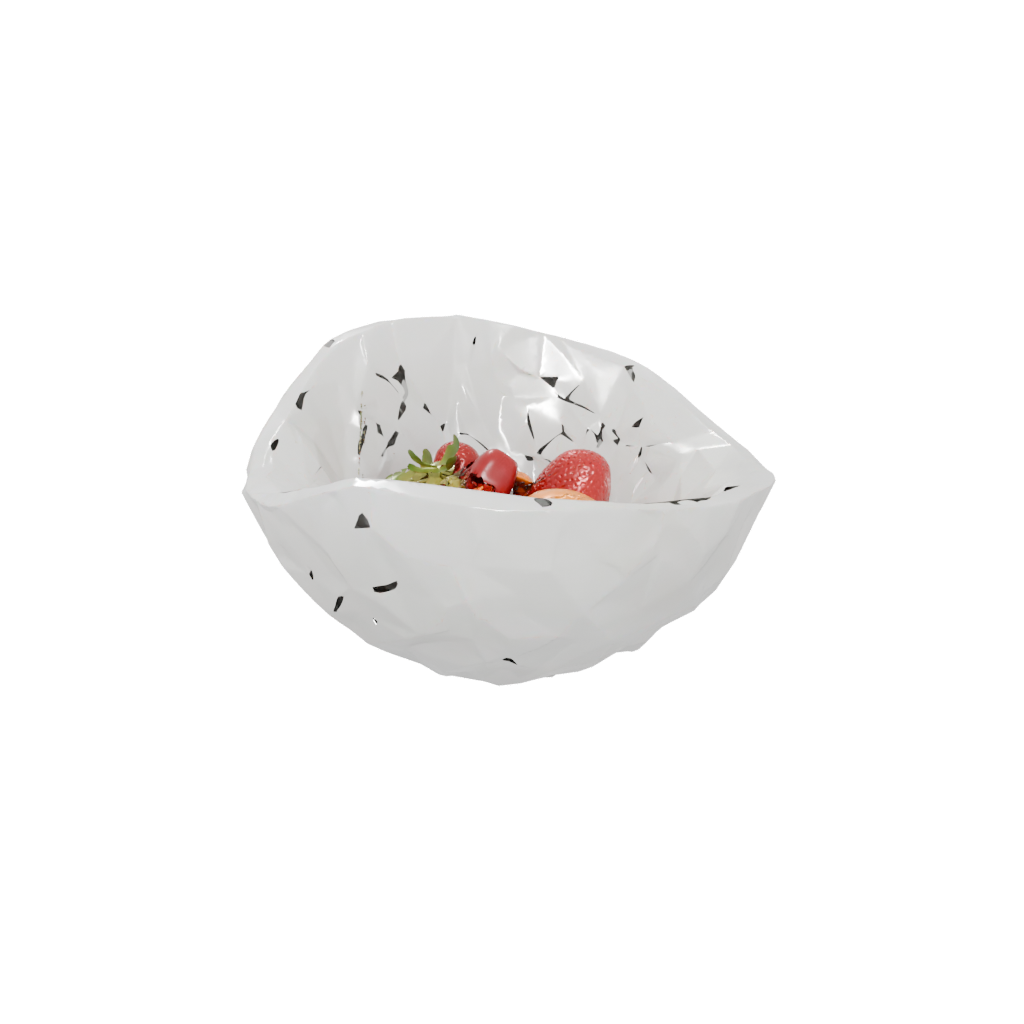 Low-Poly Organic Sculptural Fruit Bowl