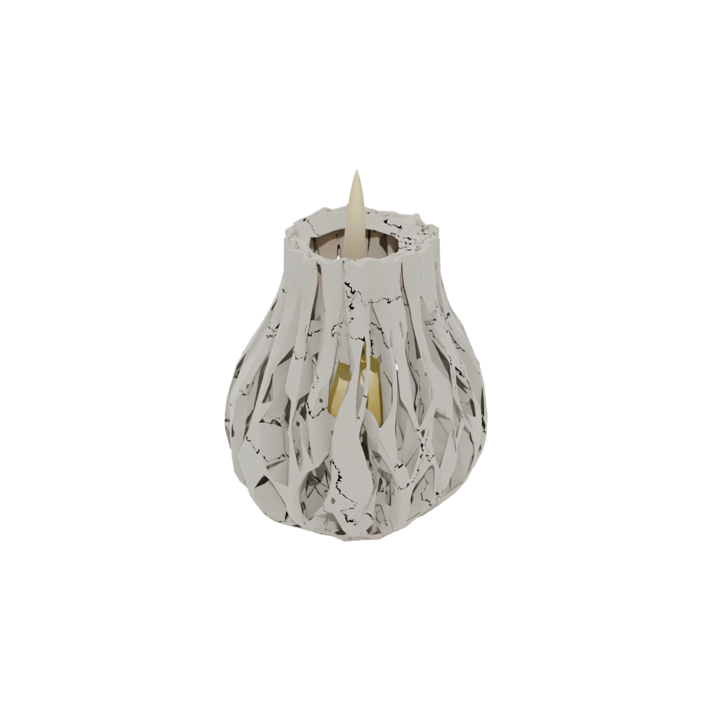 Low-Poly Organic Tealight Lantern