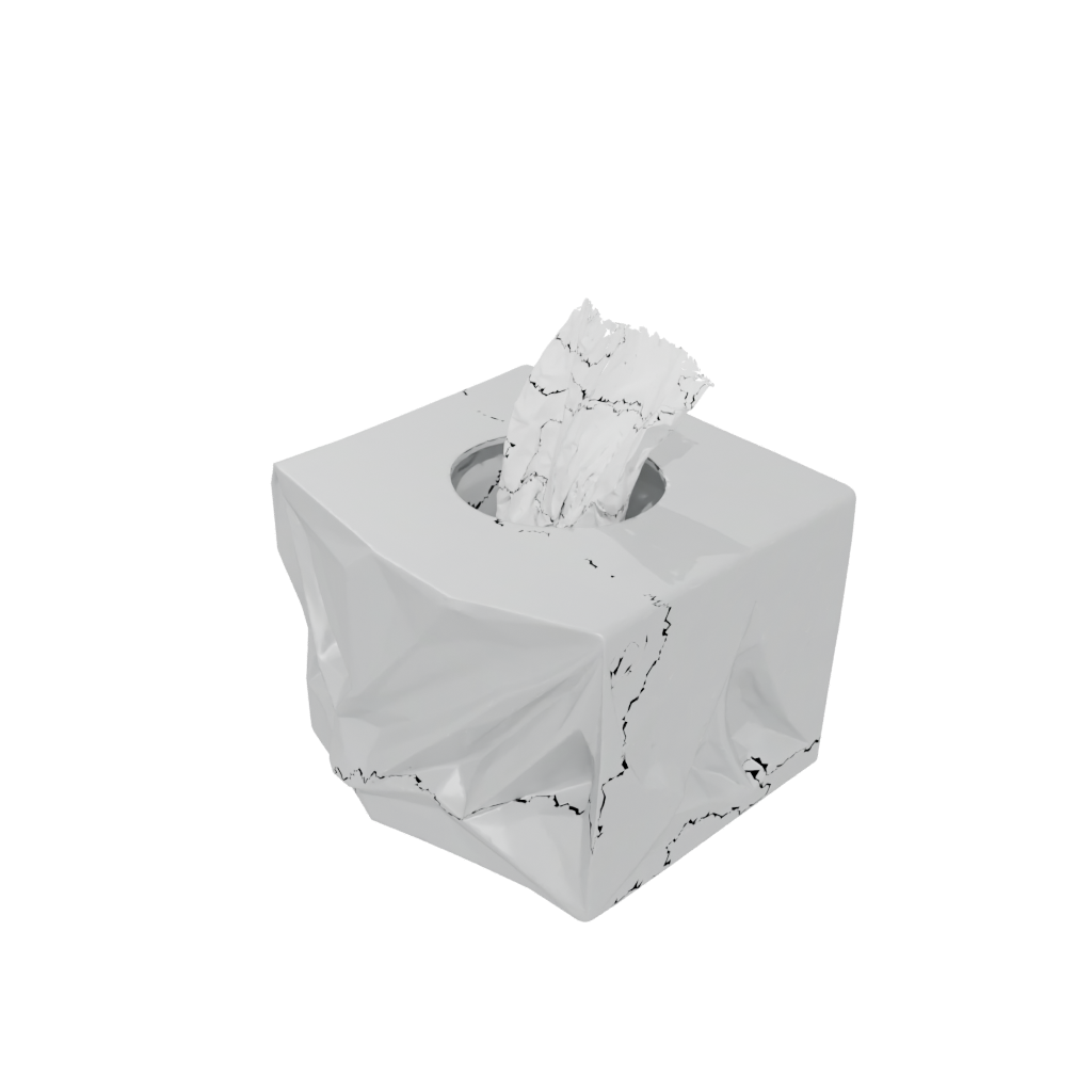 Low-Poly Organic Tissue Box Cover