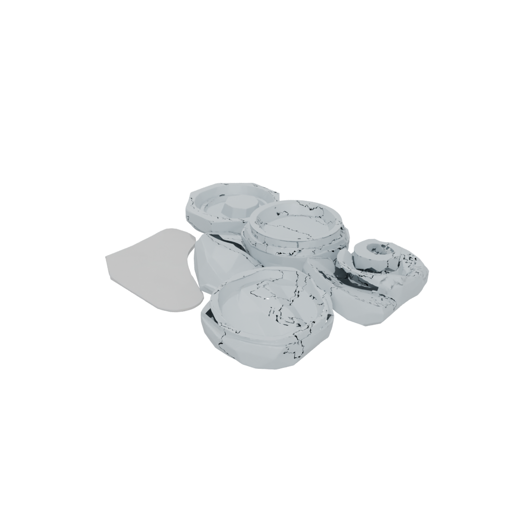 Low-Poly Rustic Coaster Set Holder