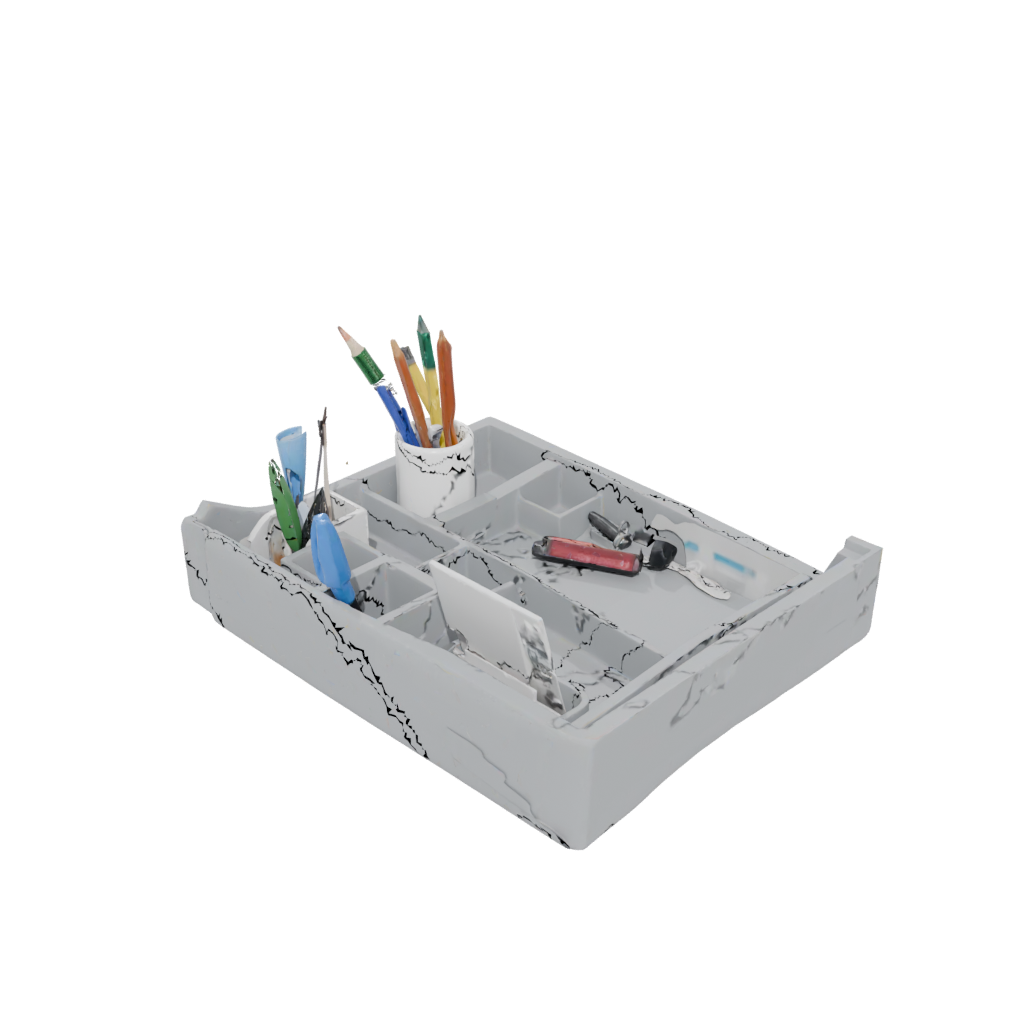 Low-Poly Rustic Desk Tidy Tray
