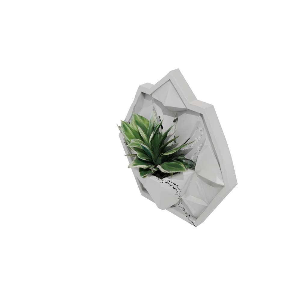 Low-Poly Rustic Hexagon Wall Planter