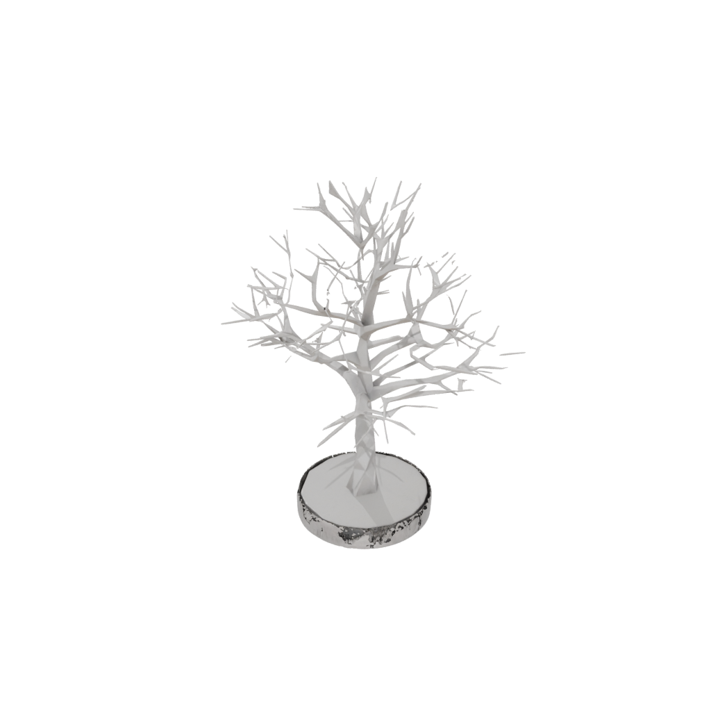 Low-Poly Rustic Jewelry Tree Stand