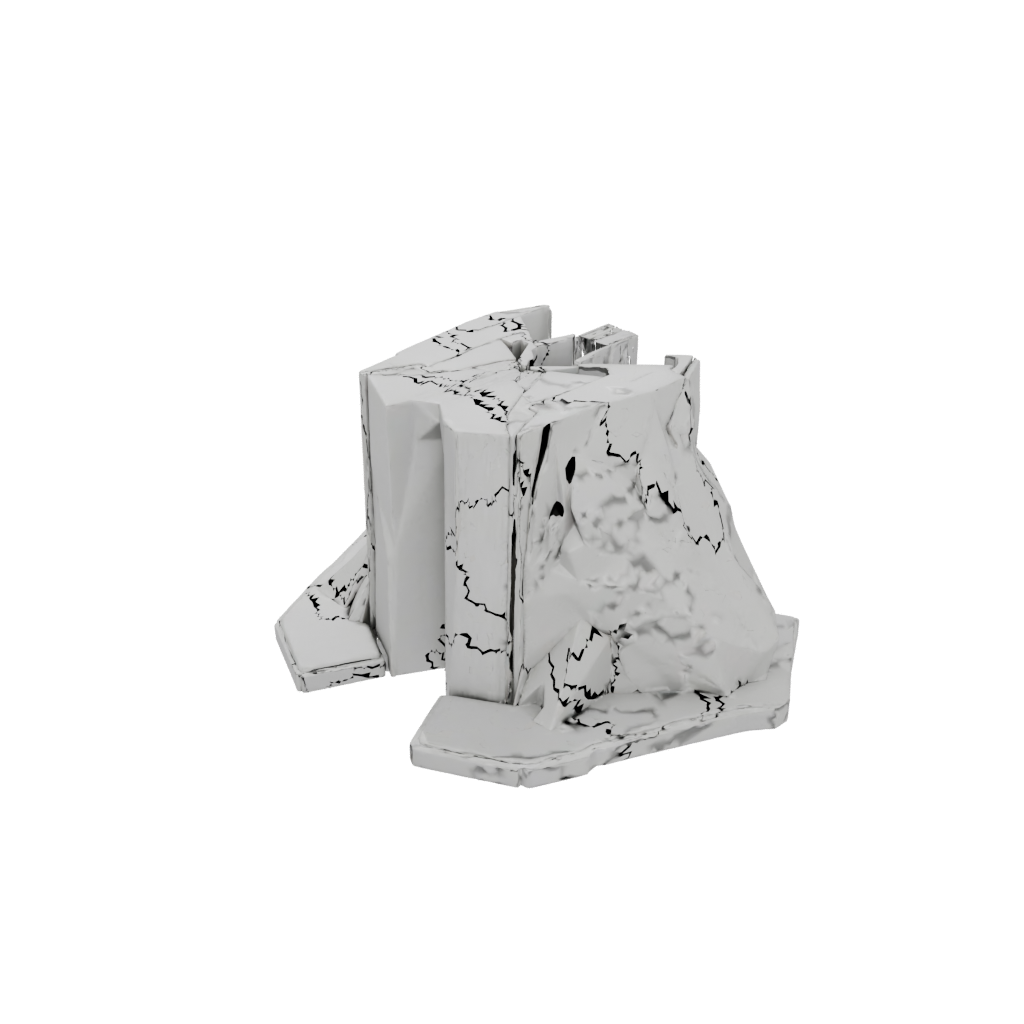 Low-Poly Rustic Low-Poly Bookend Pair