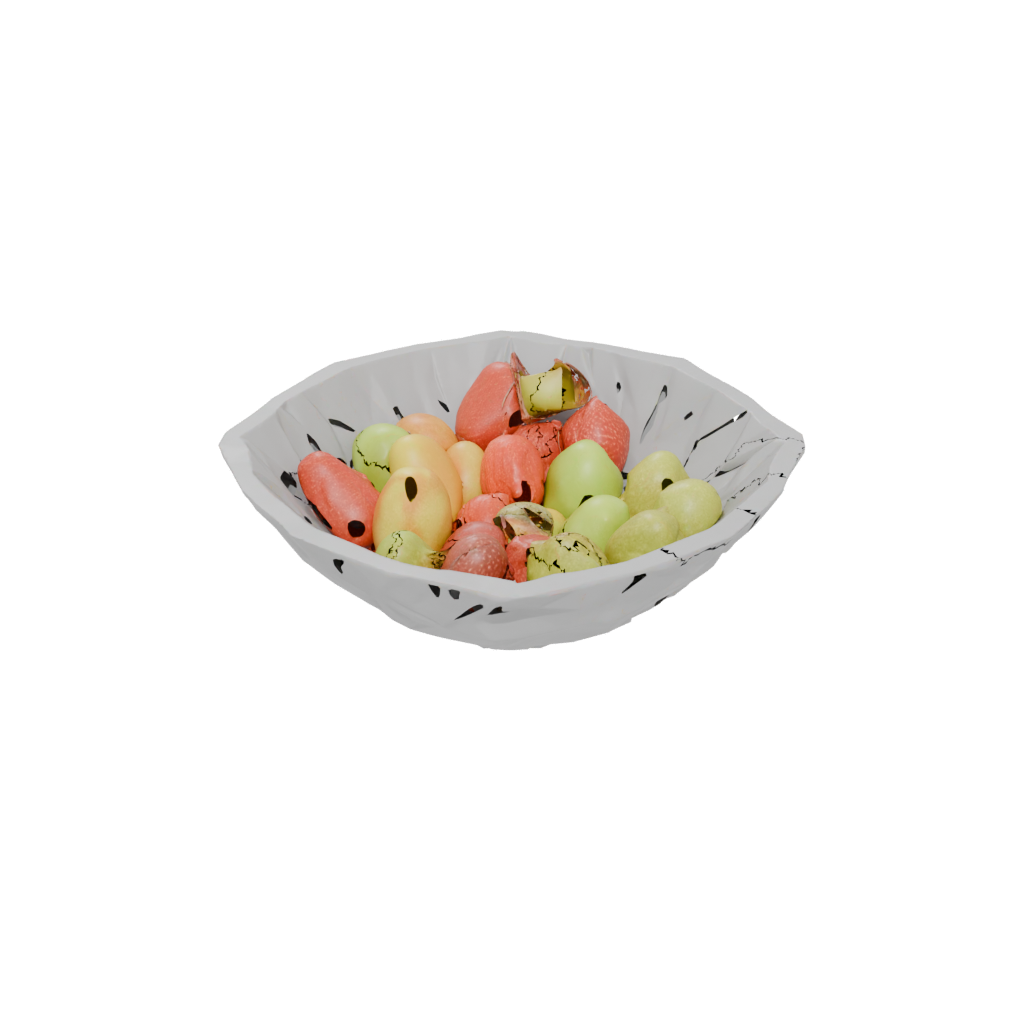 Low-Poly Rustic Sculptural Fruit Bowl