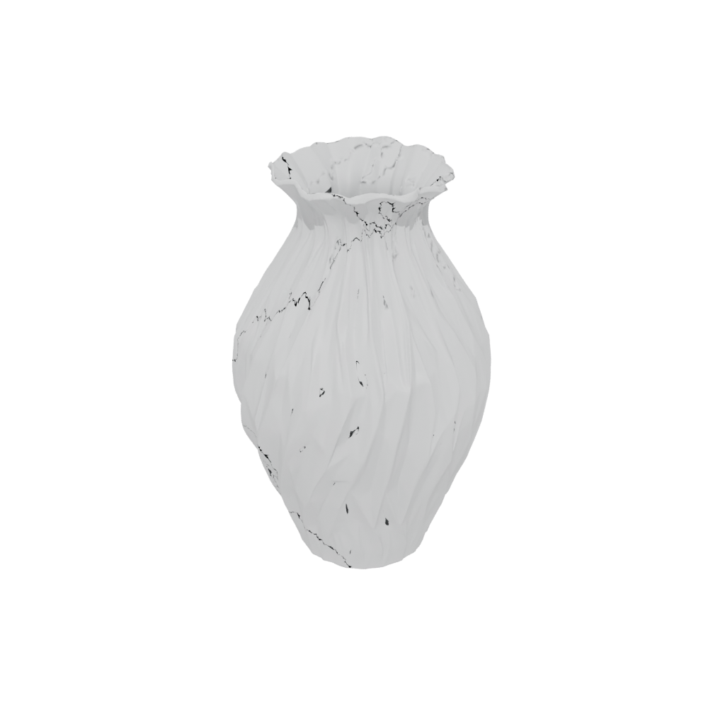 Low-Poly Rustic Vase With Twisted Ribs