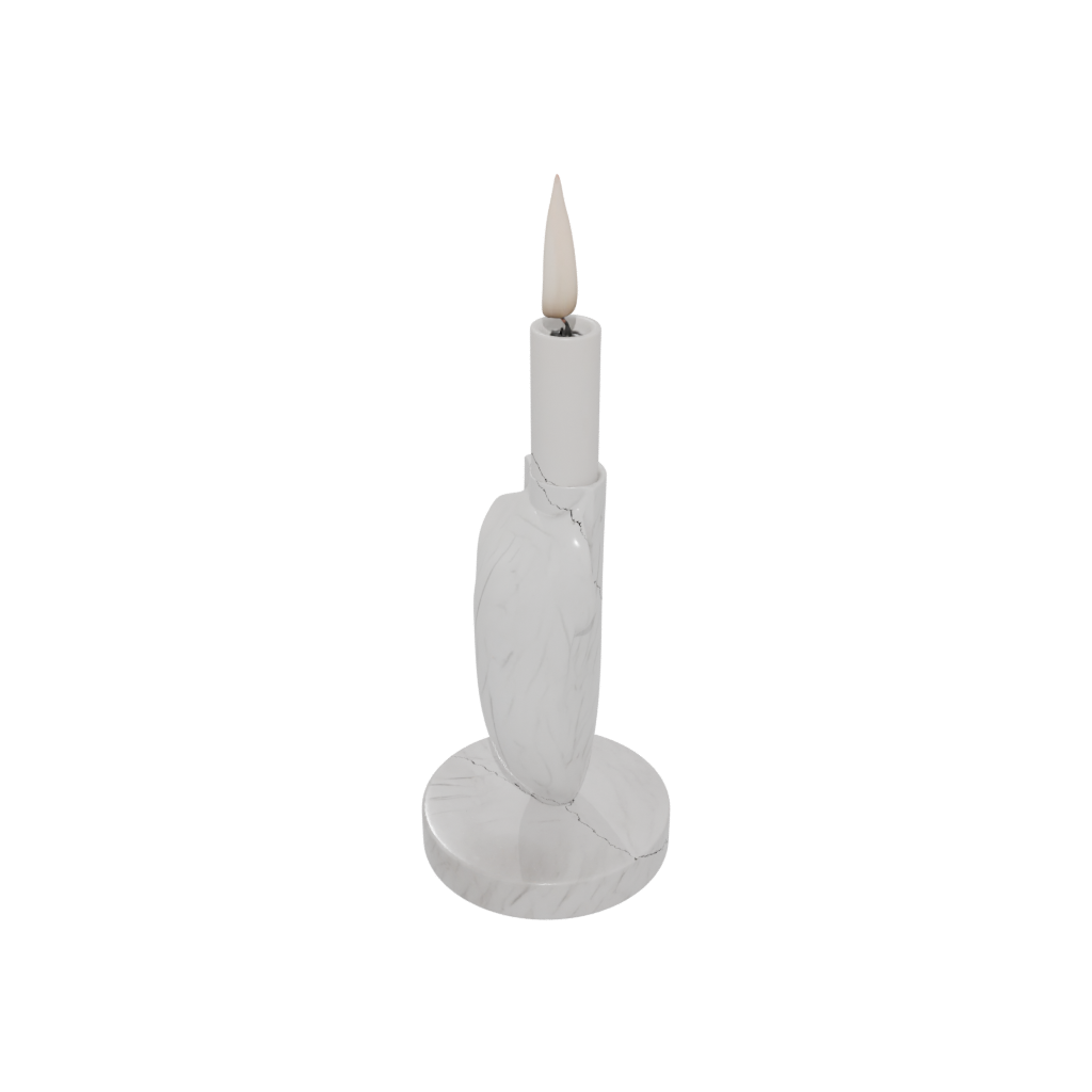 Marble Deco Candle Snuffer Stand