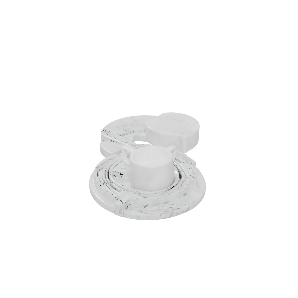 Marble Deco Coaster Set Holder