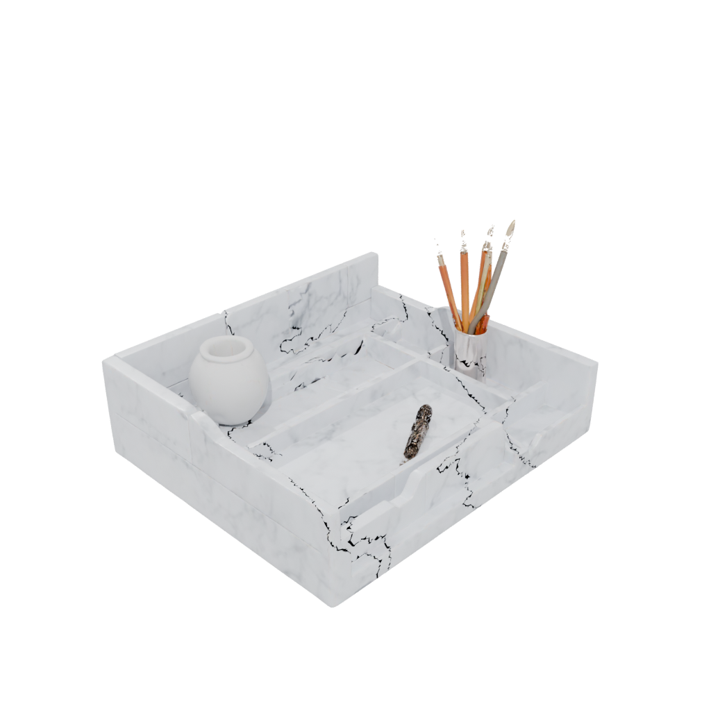 Marble Deco Desk Tidy Tray
