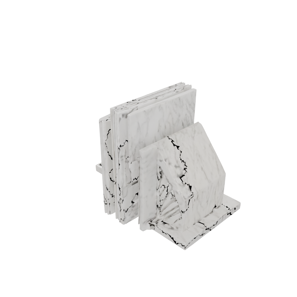 Marble Deco Geometric Bookends