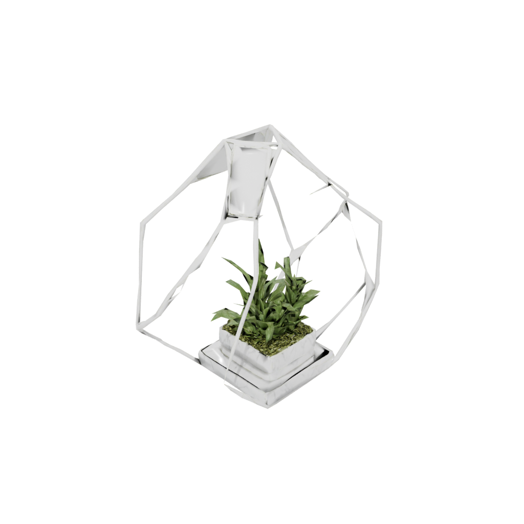 Marble Deco Geometric Terrarium Frame