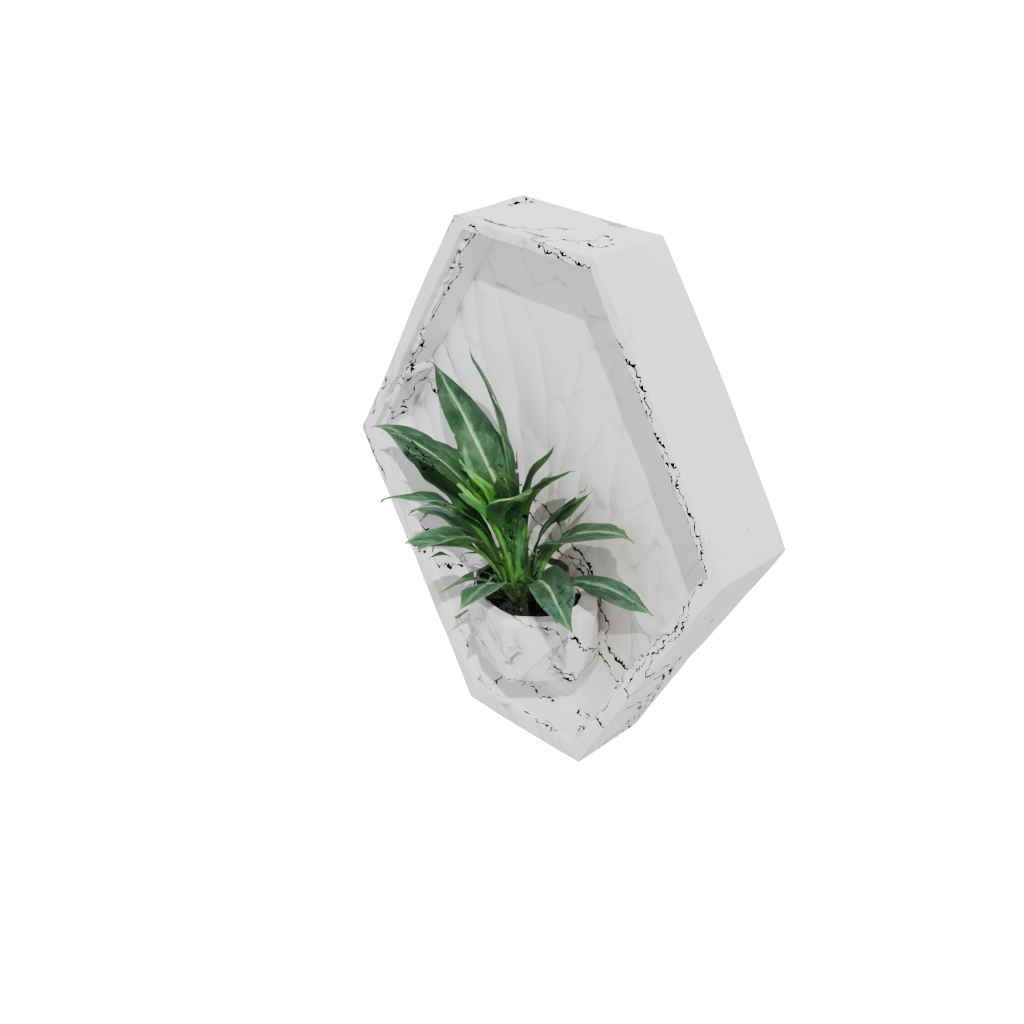Marble Deco Hexagon Wall Planter
