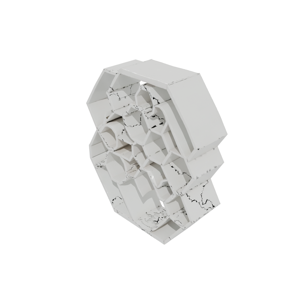 Marble Deco Honeycomb Shelf Module