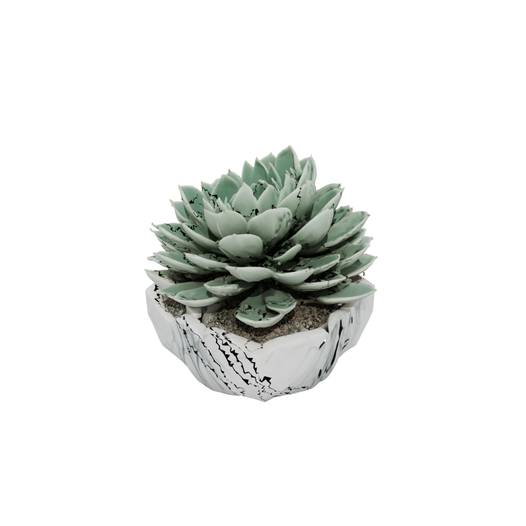 Marble Deco Modern Succulent Planter
