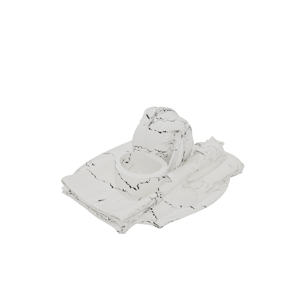 Marble Deco Napkin Ring Set