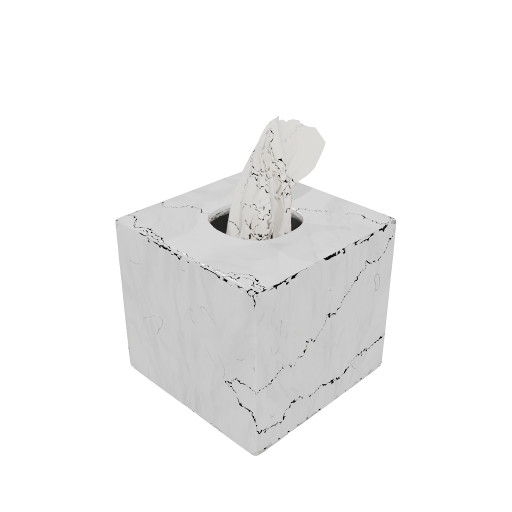 Marble Deco Tissue Box Cover