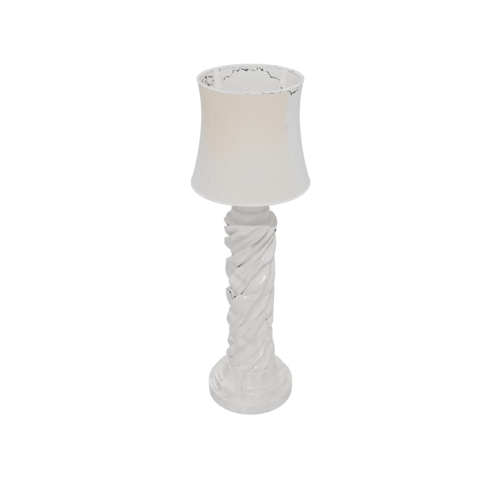 Marble Deco Twisted Column Lamp Base