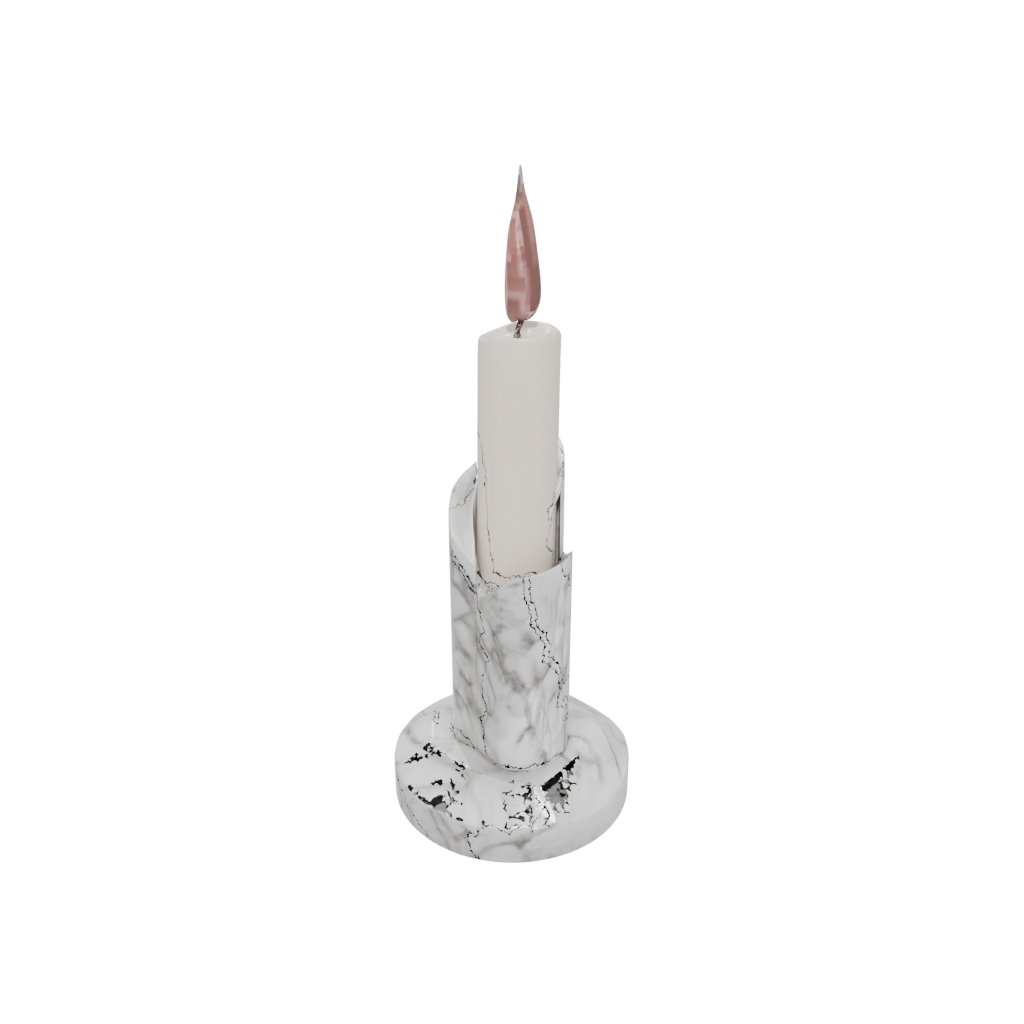 Marble Geometric Candle Snuffer Stand — home decor 3D print model, STL