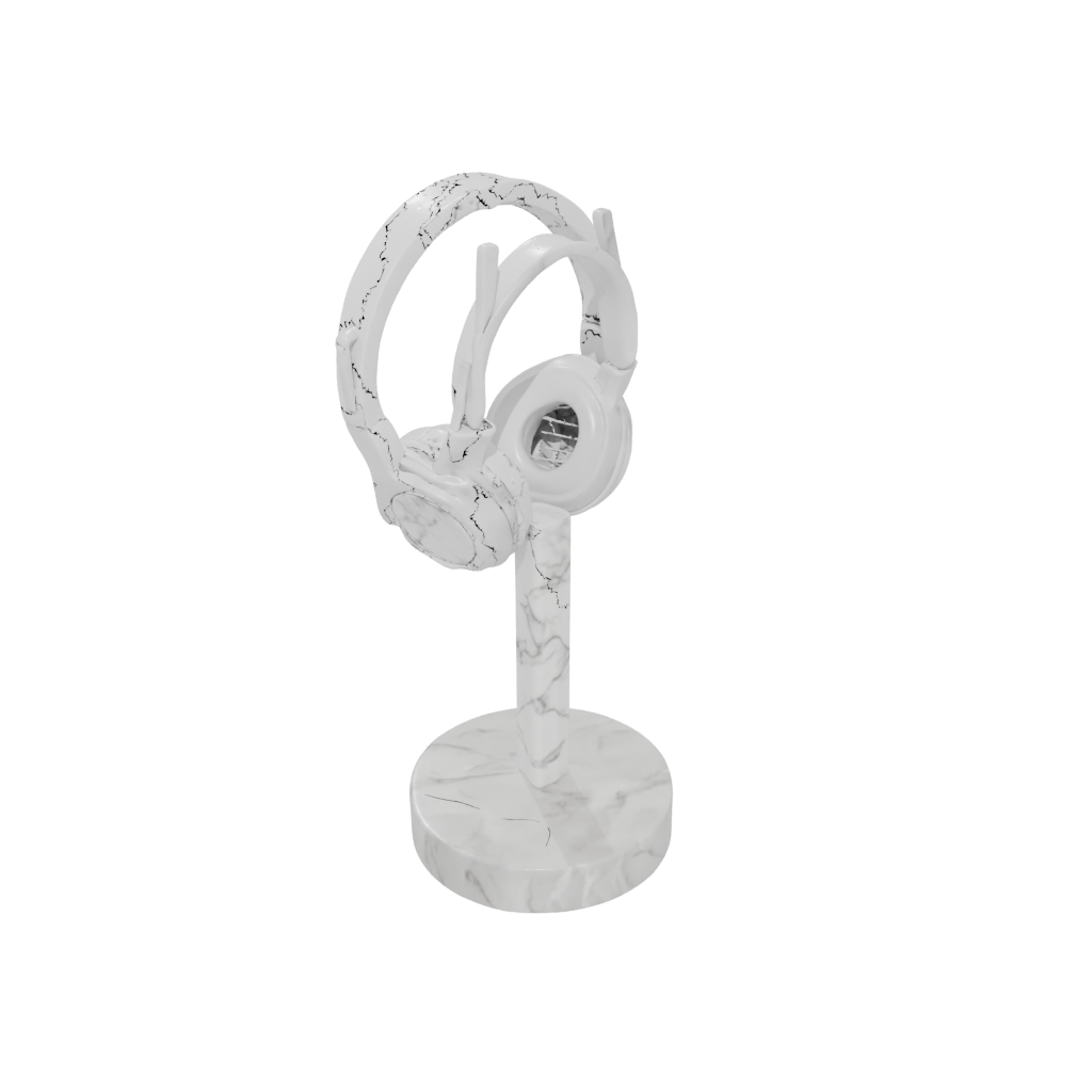 Marble Geometric Earbud Stand — home decor 3D print model, STL