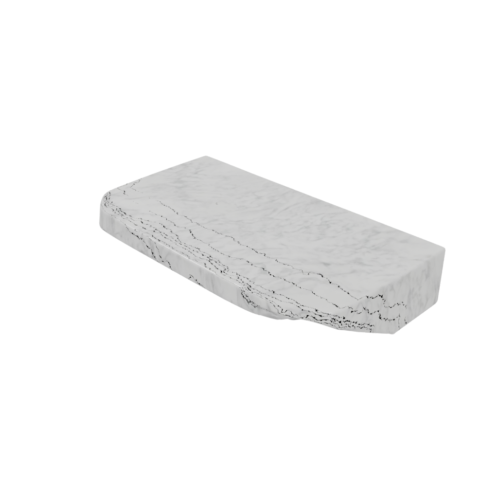 Marble Geometric Floating Shelf Bracket