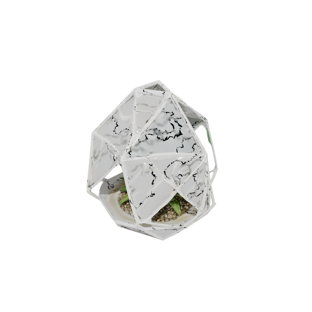 Marble Geometric Geometric Terrarium Frame — home decor 3D print model, STL