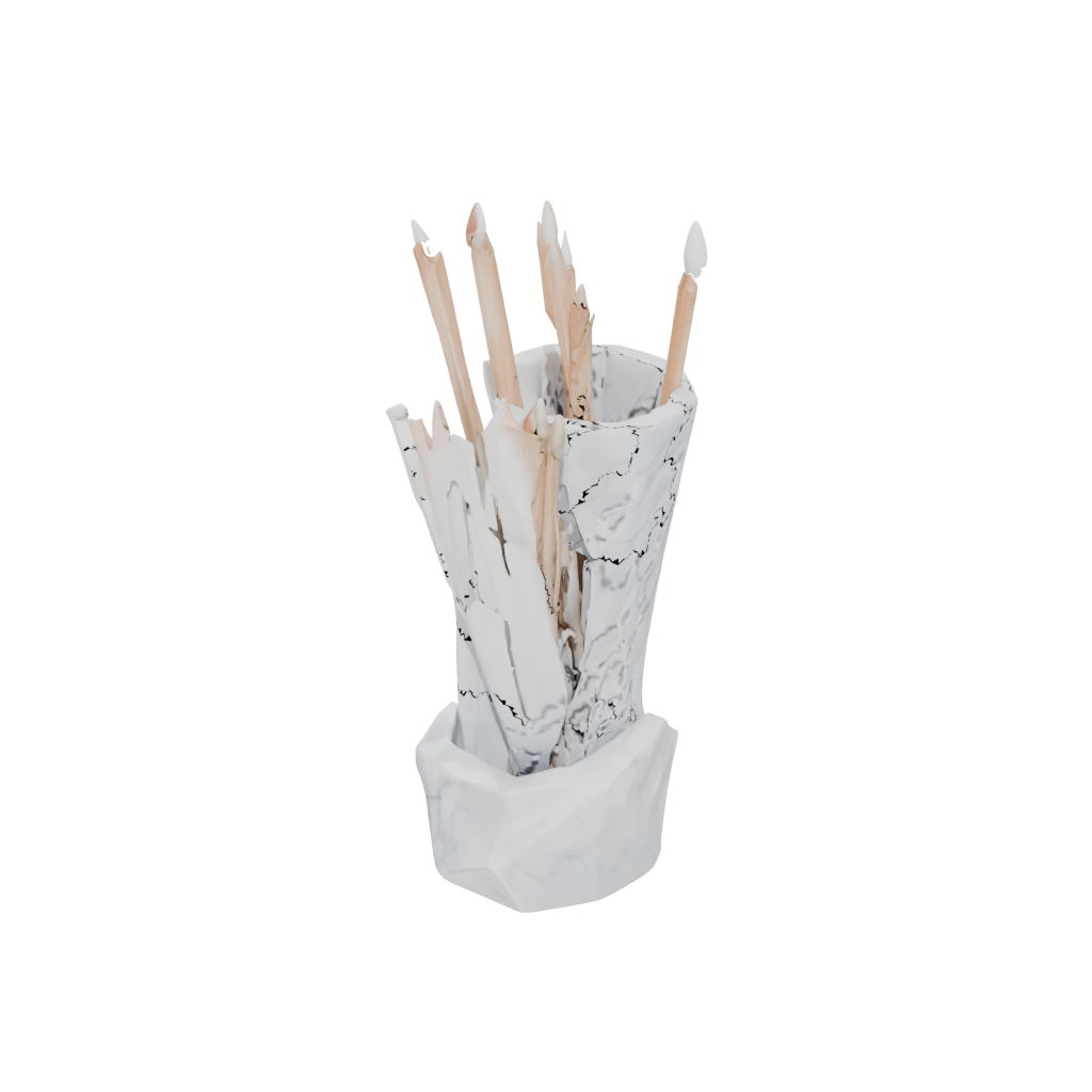 Marble Geometric Matchstick Holder — home decor 3D print model, STL