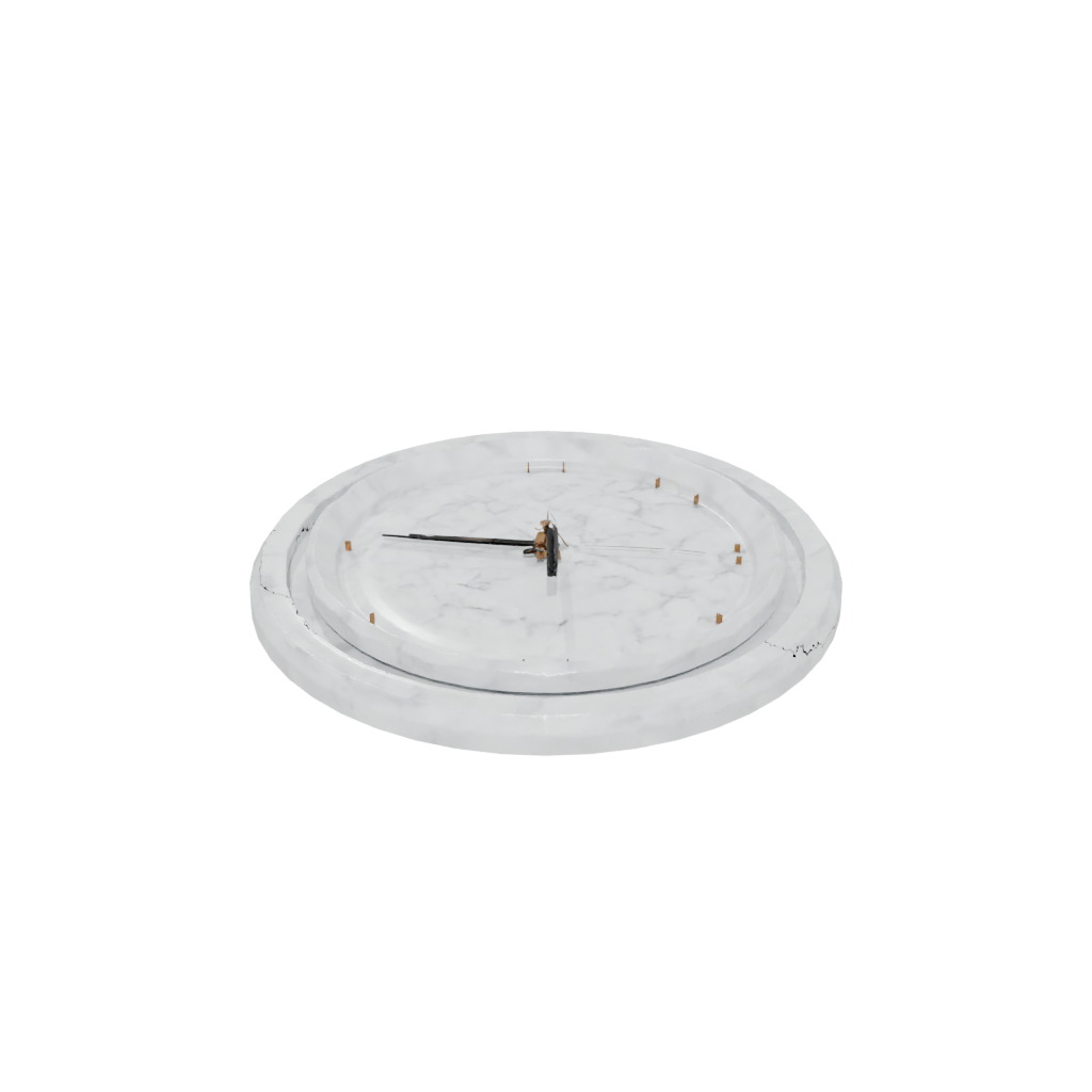 Marble Geometric Minimalist Clock Surround
