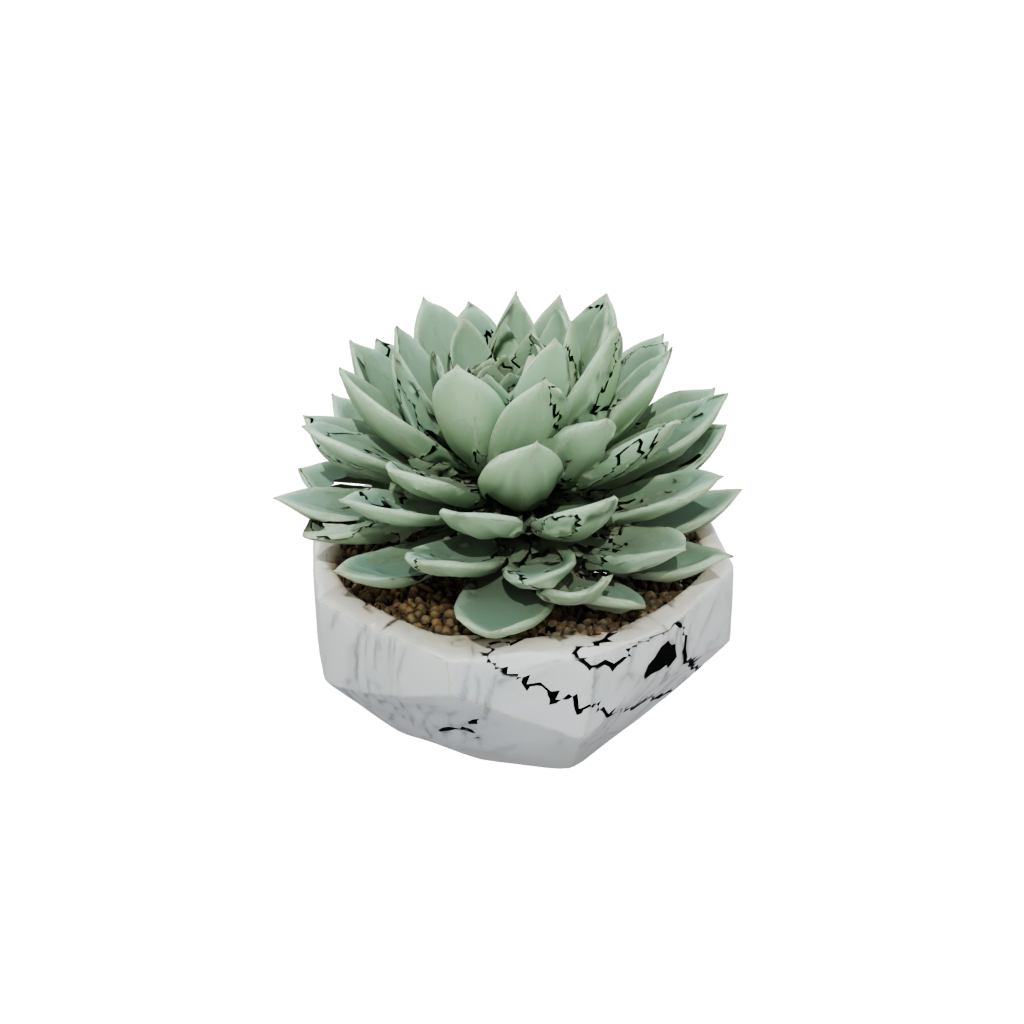 Marble Geometric Modern Succulent Planter