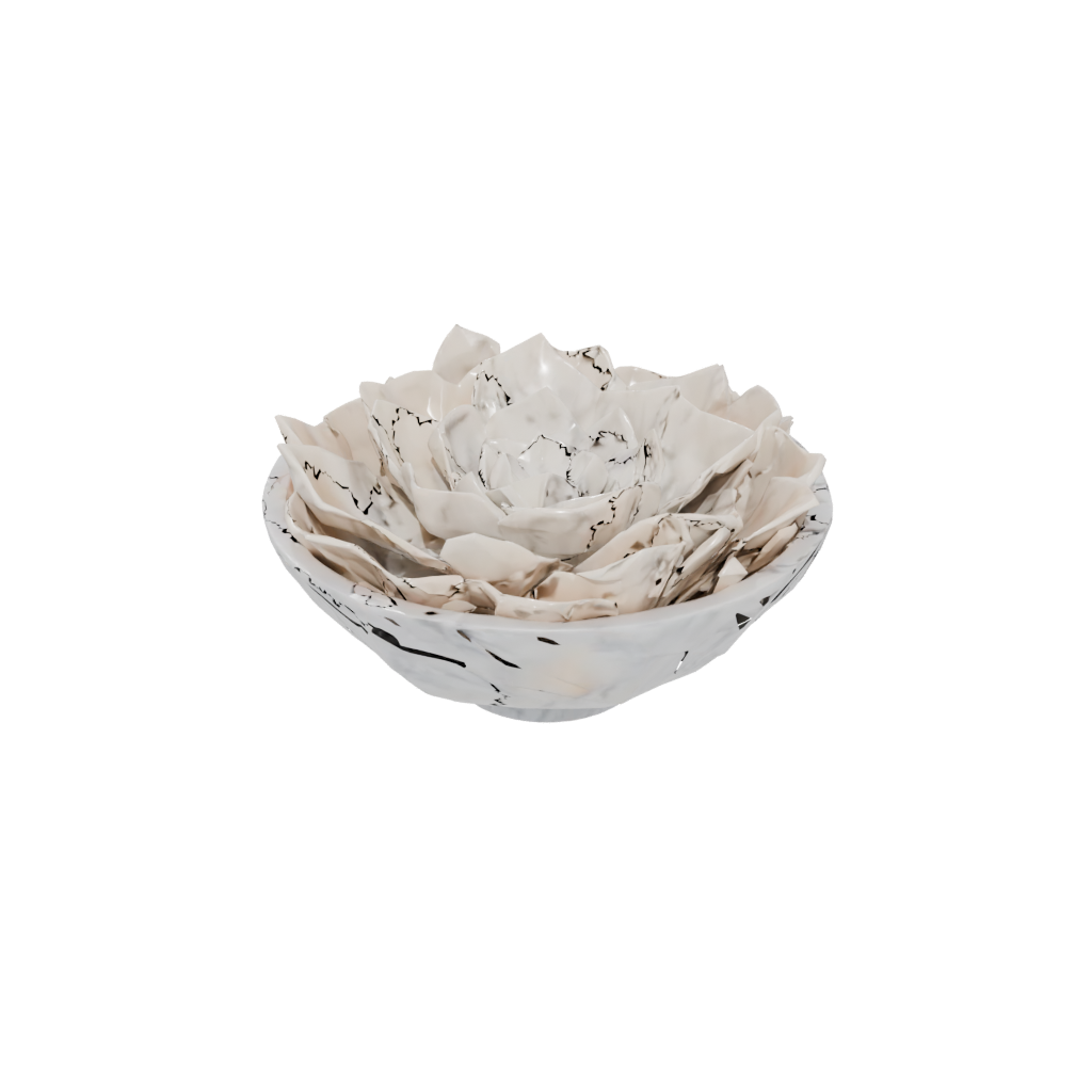 Marble Geometric Potpourri Bowl — home decor 3D print model, STL