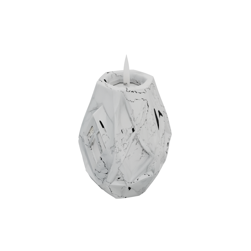 Marble Geometric Tealight Lantern