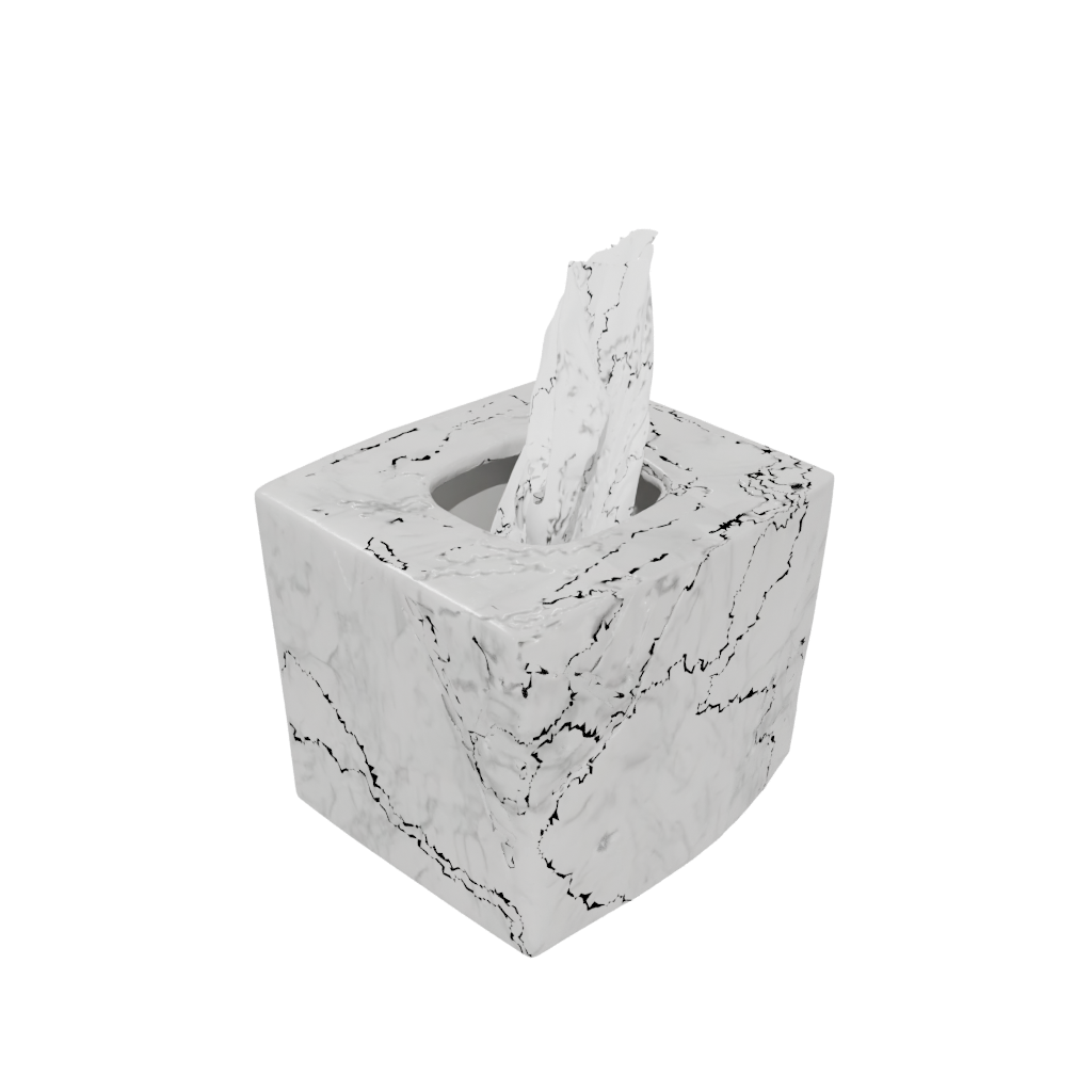 Marble Geometric Tissue Box Cover