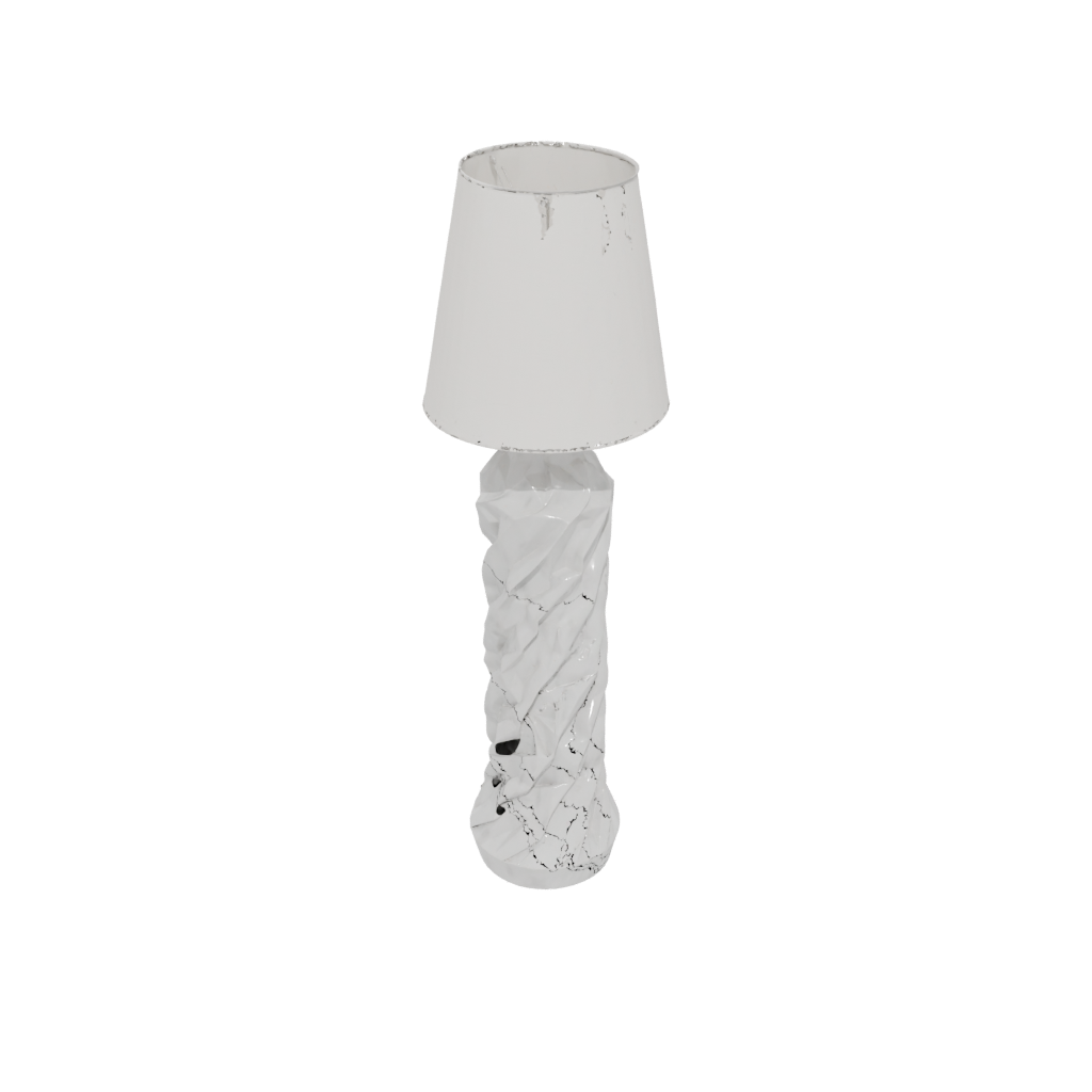 Marble Geometric Twisted Column Lamp Base