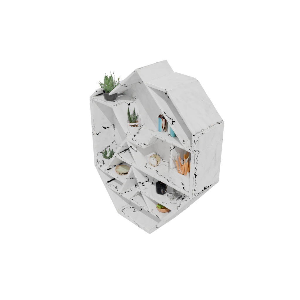 Marble Geometric Wall-Mounted Organizer
