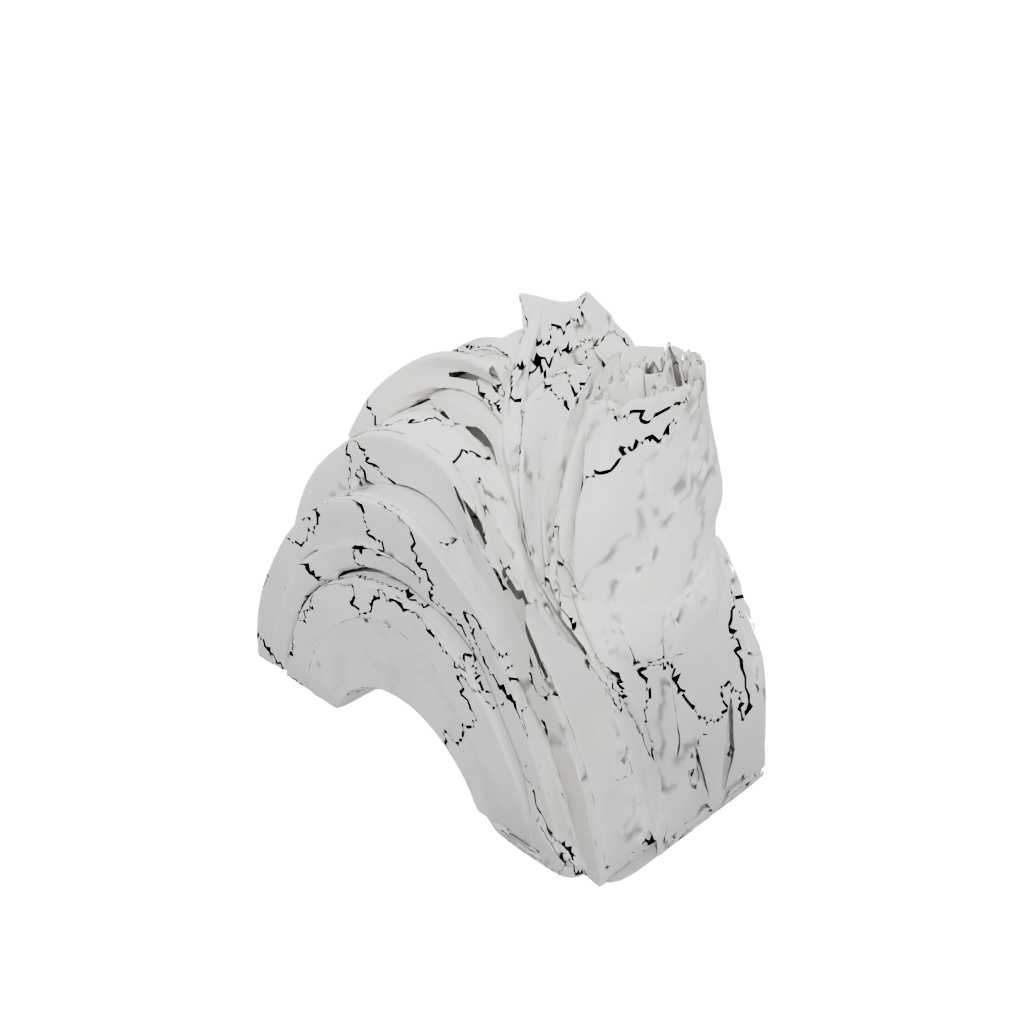 Marble Geometric Wave-Form Napkin Holder