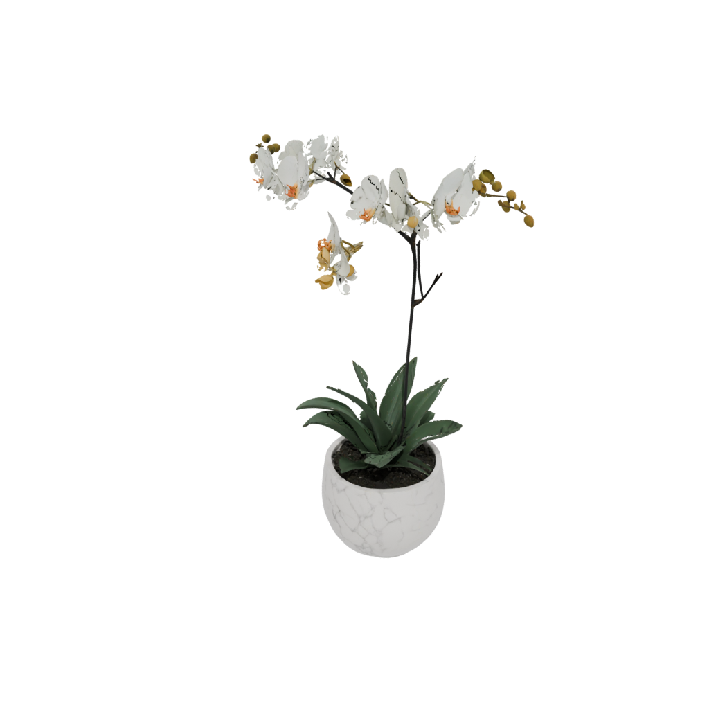 Marble Orchid Pot With Drainage — home decor 3D print model, STL