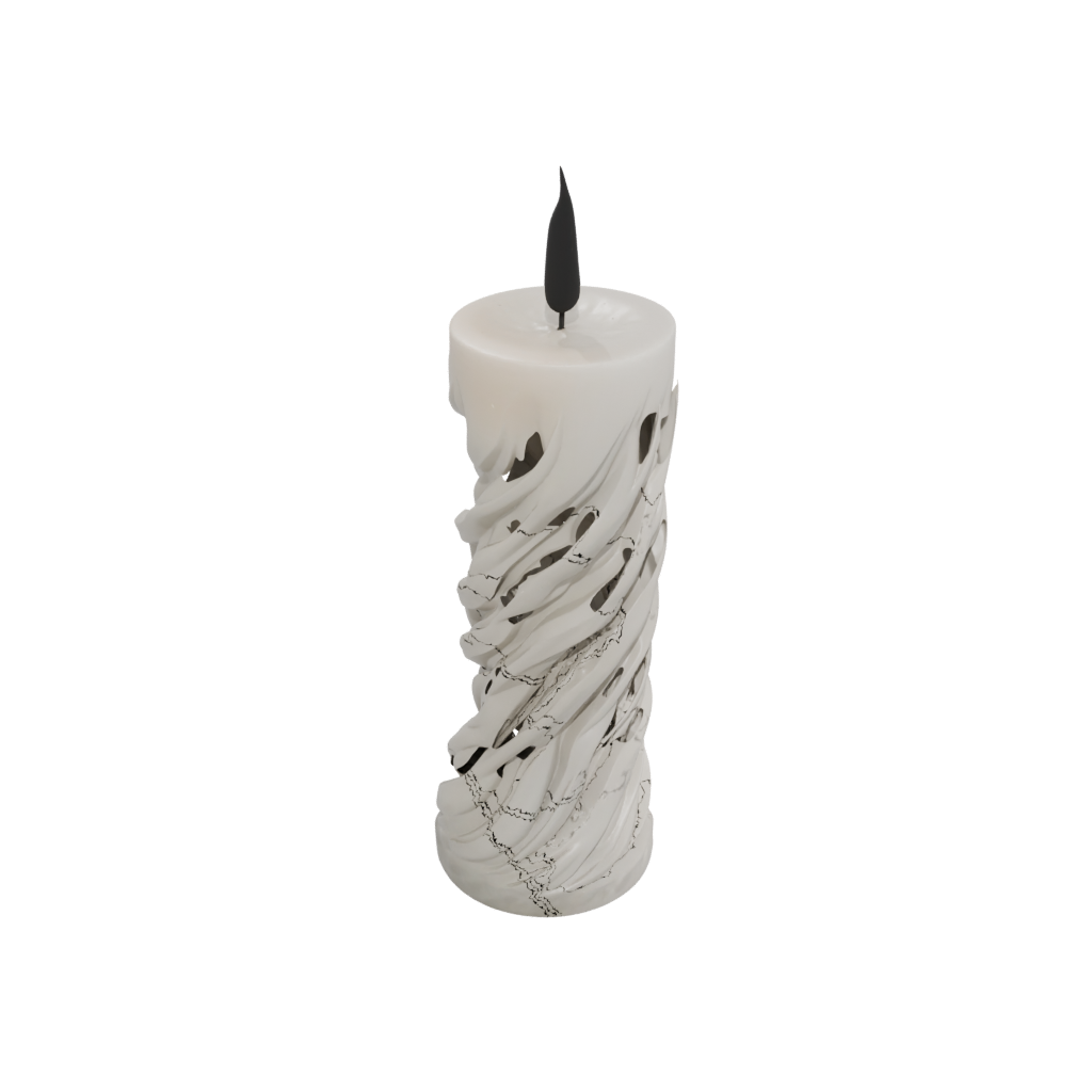 Marble Spiral Candle Holder — home decor 3D print model, STL