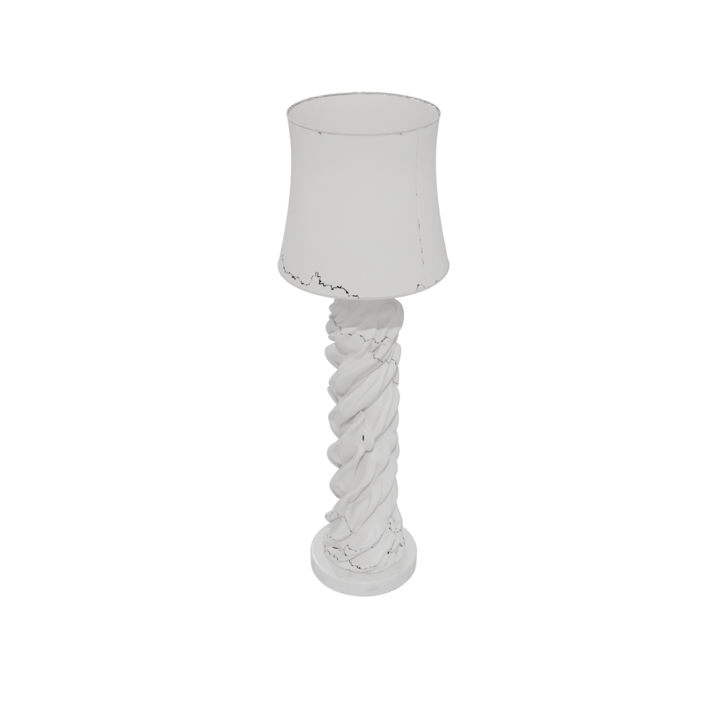 Marble Twisted Column Lamp Base — home decor 3D print model, STL
