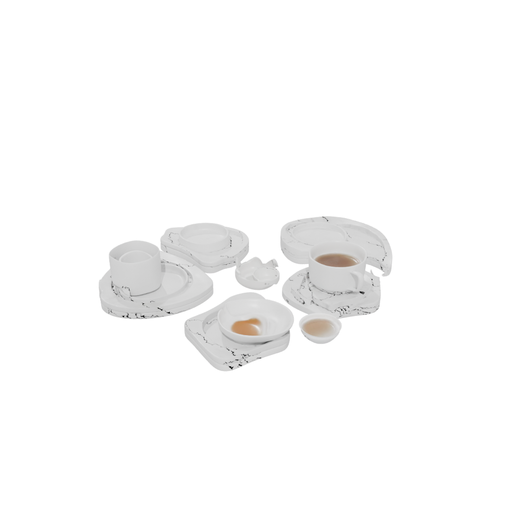 Marble Organic Coaster Set Holder