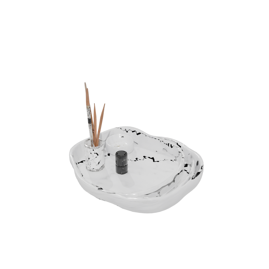 Marble Organic Desk Tidy Tray